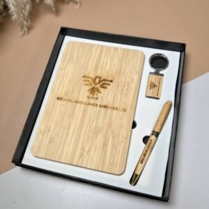 3 in 1 Wood notepad, pen, keyring